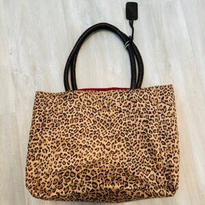 Neiman Marcus Cheetah Leopard Print Tote Bag Purse